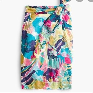 COPY - NWT Seaside Vibrant Watercolor Floral JCrew Skirt